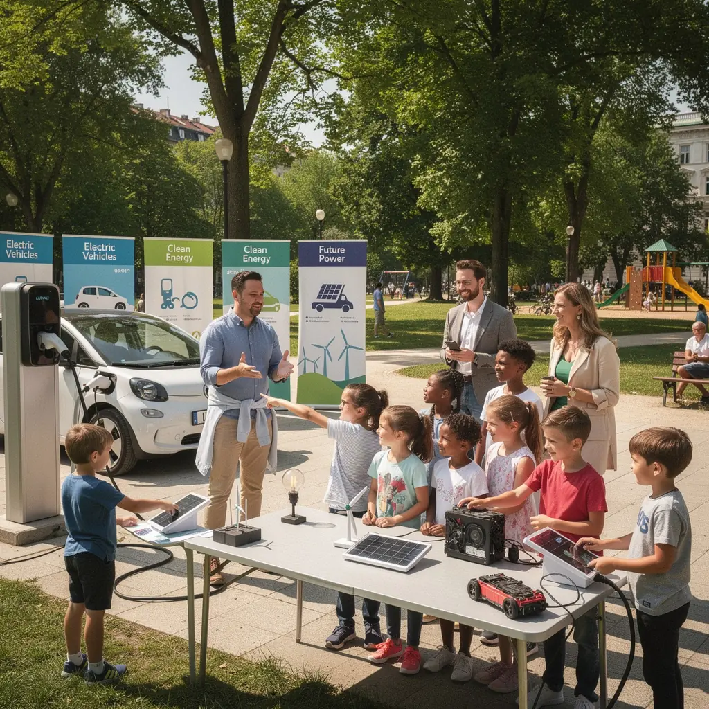 Benutzerfreundliche Ladeanzeige an einer Elektrofahrzeug-Ladestation