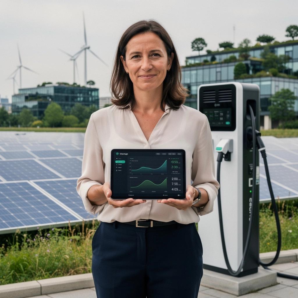 Elektromobilität: Ein Elektrofahrzeug beim Laden an einer modernen Station